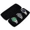 XUNQUCOM 3 Slot Watch Travel Case with Sponge Cushion Portable