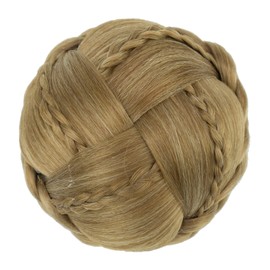 IMISSU Braided Chignon Dancer Hair Cover Doughnuts Hair Pieces Hair Bobbles Women Hair Bun Wig Updo for Wedding Party (M3 Copper Mix)