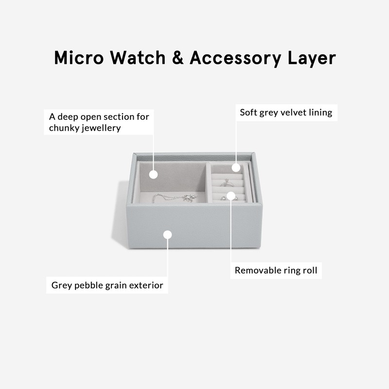 Stackers Pebble Grey Micro Set of 2