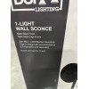 DSI DS19522Z 1-Light Matte Black Wall Sconce Light with Metal
