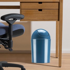 Umbra Blue Mini Waste Can 5L with Swing Lid, Mist, 1