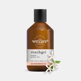 we:care² Shower Gel 250 ml Jasmine / Green Tea - Sustainable & Vegan Shower Gel without Silicones, Parabens & Microplastics - pH Neutral Liquid Soap Women - Shower Gel Bodywash Women