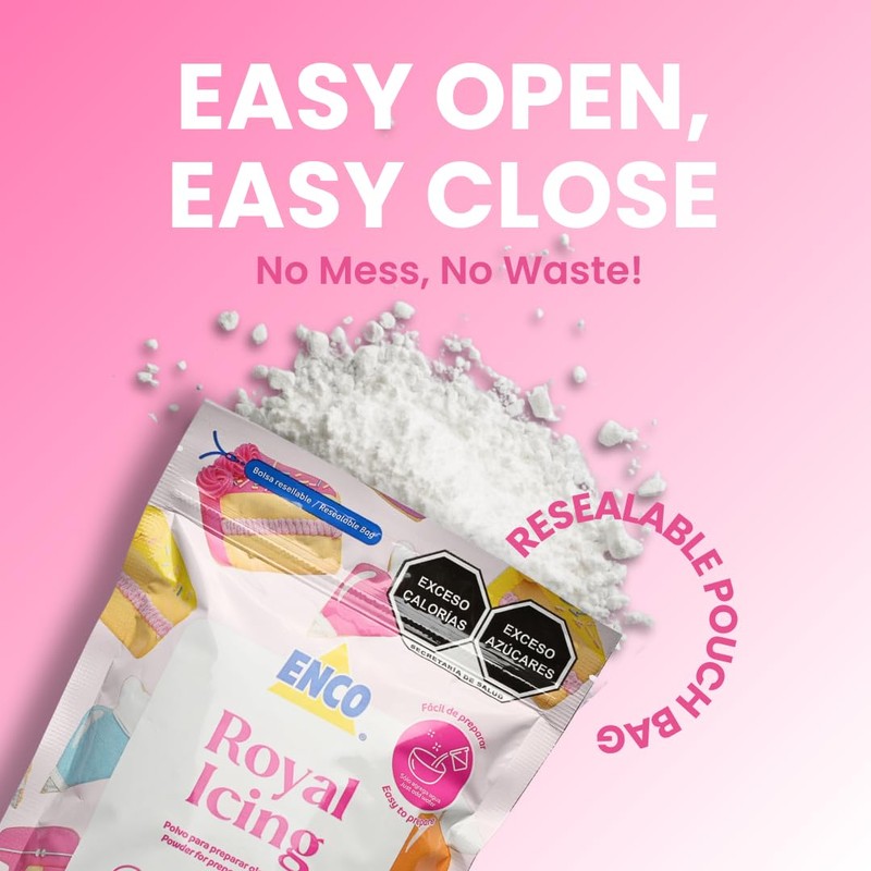 ENCO White Royal Icing Mix Vanilla flavor, Icing for Decorating