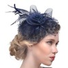 DRESHOW Fascinators Hat Tea Party Headwear Ribbons Feathers on a