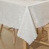 Rectangle Waterproof Jacquard Table Cloth, Wipeable Heavy Duty Vinyl Tablecloth,