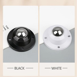 Dear Self Adhesive Caster Wheels for Furniture, Storage Box, Trash Can - Stainless Steel Universal 360 Degree Rotating 0.8 Inch Low Profile Swivel Wheels - Black 8 Pack