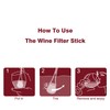 WEESIGEI Wine Wand Sulfite Purifier: Wine Filters Remover Histamines Sulfite