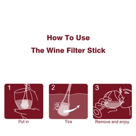 WEESIGEI Wine Wand Sulfite Purifier: Wine Filters Remover Histamines Sulfite - Relieve Headaches Prevent Wine Allergy（pack of 4）