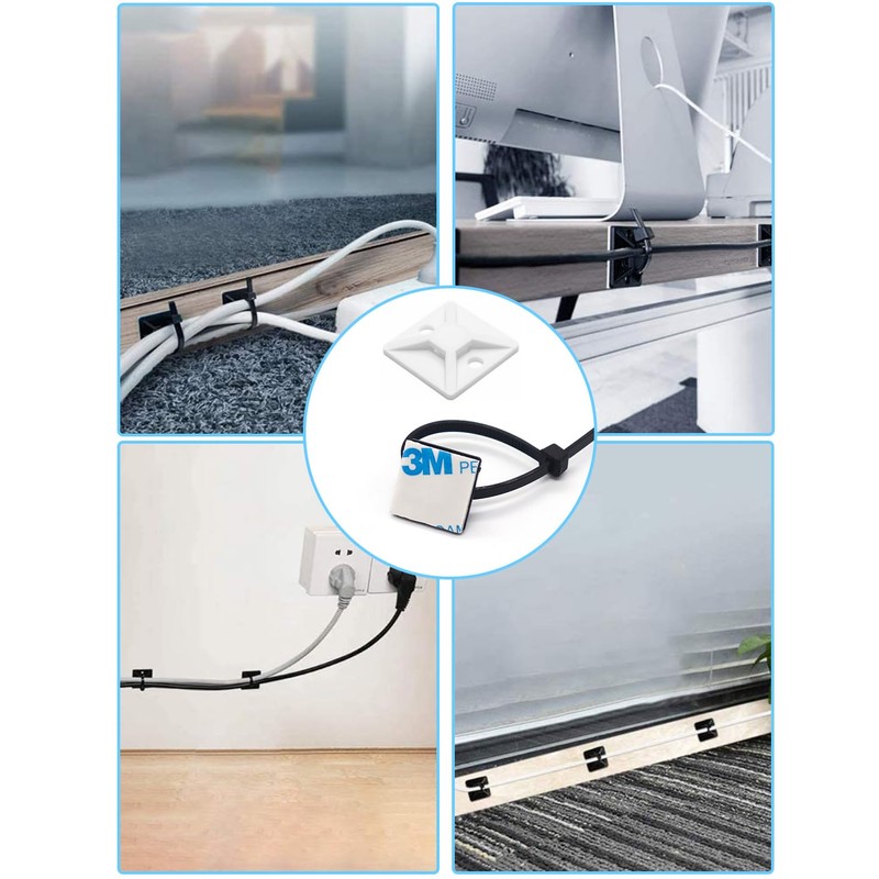 3/4" Zip Tie Mounts - 240PCS Self Adhesive Cable Tie