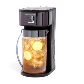 Homecraft 3-Quart Iced Coffee and Tea Maker with Filter Basket, Flavor Enhancer, Adjustable Brew Strength, Black