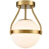 HOLKIRT Modern Light Fixture,Mid Century Semi Flush Mount Ceiling Light,Kitchen