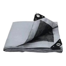 Lona Impermeable Polietileno Gris Uso Rudo 4m X 5m Maxtool