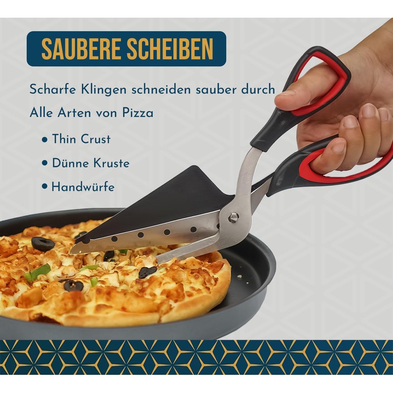 Sharp Pizza Scissors Cutter with Food Grade Safe Blades. Better