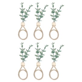 sourcing map 12Pcs Napkin Rings, Rustic Farmhouse Table Napkin Holders Serviette Buckles for Decoration Adornment Wedding Parties, Banquet, 150 mm