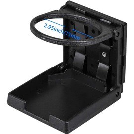 Voarge 2 Pack Folding Cup Drink Holder, Universal Foldable Cup Holder Drink Bottle Stand Accessory for Car Truck Boat Van Home, Black