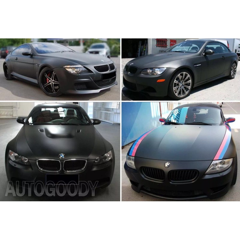 AUTOGOODY 240" x 60" Matte Flat Black Vinyl Film Wrap