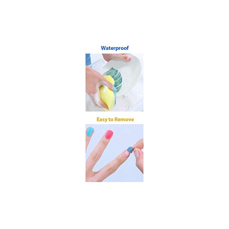 QLOLIS - Juego de pegatinas de uñas de gel para
