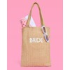 xo, Fetti Bride Straw Beach Tote Bag | Tan Bachelorette