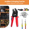 Wire Crimping Tool with Ratchet, Amliber Ratchet Wire Crimper Tool