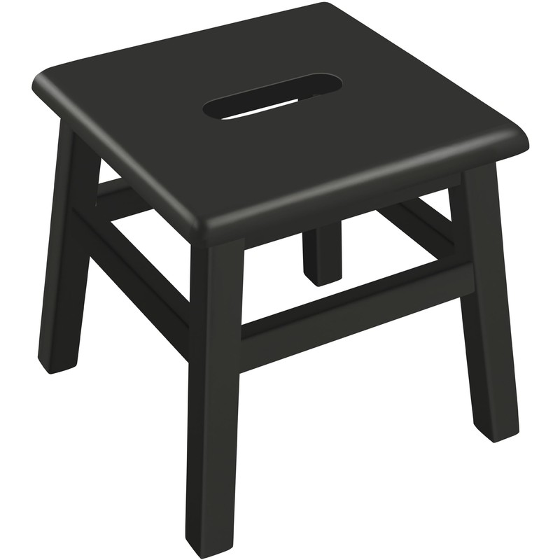 eHemco Solid Hardwood Step Stool for Adults and Kids, 12.25