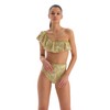 Dagi Women's Fashion, One Shoulder Triangle Bikini Top, Pistachio Green