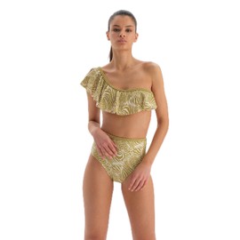 Dagi Women's Fashion, One Shoulder Triangle Bikini Top, Pistachio Green