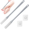 2 Pack Toe Cleaning Brush,15.7" Long Handle Silicone Foot Scrubber