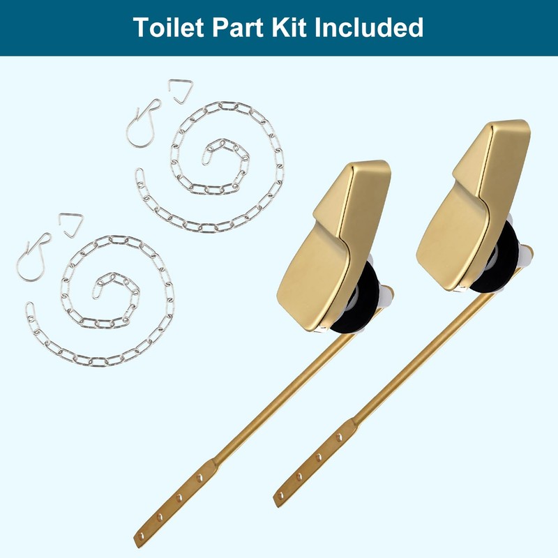Hygie Rinse 2PACK Universal Metal Toilet Handle Replacement Kit Compatible