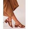 Anne Klein Women's Mackenzie Heeled Sandal, Brown, 9.5