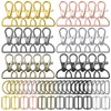 Paxcoo Keychain Bulk with Key Chain Swivel Hook D Rings