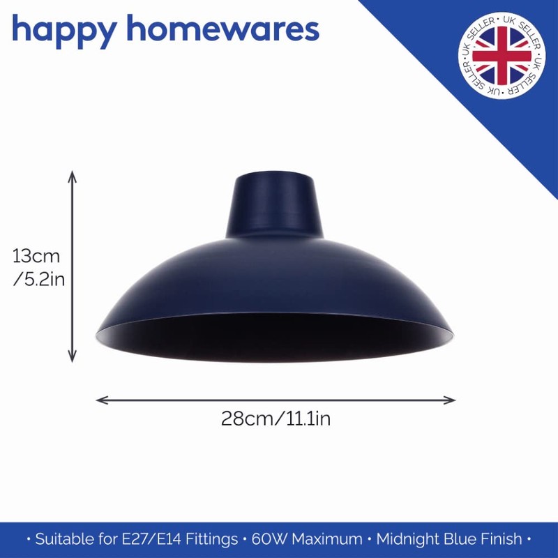 Industrial Retro Designed Matt Midnight Navy Blue Curved Metal Ceiling