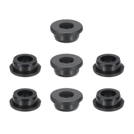 PATIKIL Silicone Rubber Grommet, 7 Pcs 1"(25mm) Drill Hole, 5/8"(16mm) Inner Dia. Top Hat Wire Gasket Rubber Hole Plug for Wiring Irrigation System Firewall, Black