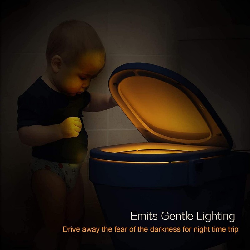 2 Pack Rechargeable Toilet Night Light with Motion Activated Sensor,