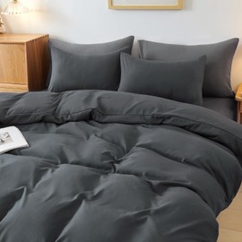 HOdo Home Duvet Cover, Double, All Season, Duvet Cover, Skin Friendly, Peach Skin Treatment, Breathable, Quick Drying, Antibacterial, Odor Resistant, Anti-Static, Washable, Easy to Put on and Take