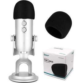 Foam Windscreen for Blue Yeti Microphone，[Custom Built /2 Pcs/high density] Mic Cover Foam, Pop Filter Made From Quality Sponge Material that Filters Unwanted Recording and Background Noises