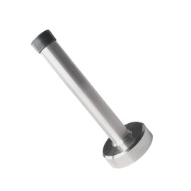 Stainless Steel Door Stopper, Cylindrical Doorstop with Rubber Buffer Tip, Door Stop, Solid Door Holder Protector for Home and Office, 4 Inch Door Stopper 1 Pack Silver…