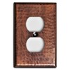 Monarch Pure Copper Hammered Duplex Wall Plate / Switch Plate