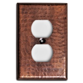 Monarch Pure Copper Hammered Duplex Wall Plate / Switch Plate