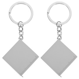 Alipis 2 x Small Tape Measure Key Ring with Tape Measure Key Ring Made of Metal Retractable Tape Measure for Sewing School Reward Measuring Tape Tool Car Key Ring Release Mini