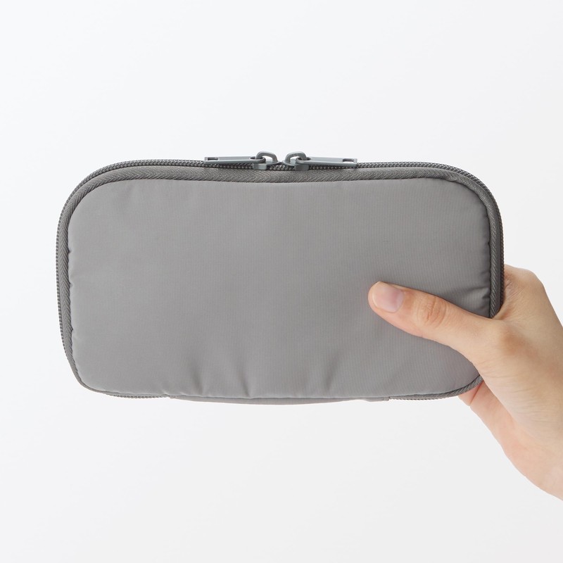 MUJI Gadget Pouch Slim, gray, One size