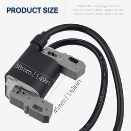 ZAMDOE Replacement 590781 Ignition Coil Compatible for Briggs & Stratton 392329 394895 16HP-18HP Twin L-Head Engine 422700 42A707 42A777 422707 401417 421431 421417 Replace 590781 394891 394988
