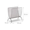 Relaxdays Mesh Newspaper Stand, Metal Newspaper Bin, Freestanding Rack, H
