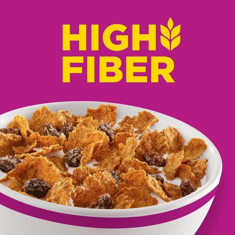 Kellogg’s Raisin Bran Breakfast Cereal, High Fiber, 28g Whole Grain,