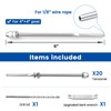 Muzata 20 Pack 1/8" Cable Railing Hardware Kit Hand Swage