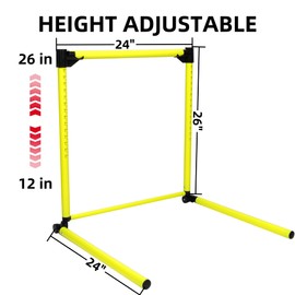 ZSHIGANMA 3 Pack Adjustable Height Hurdles Training Equipment, Agility Speed Jumping Training Equipment for Basketball Soccer Football Dogs, Indoor & Outdoor, Detachable Hurdles Track and Field(Green)