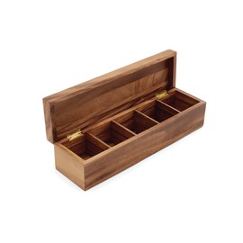 Ironwood Gourmet 5 Compartment Large Tea Box, 15.25" x 3.75" x 4"