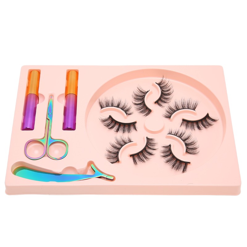 5 Pairs Magnetic Lashes with Eyeliner Kit Glue Free Waterproof