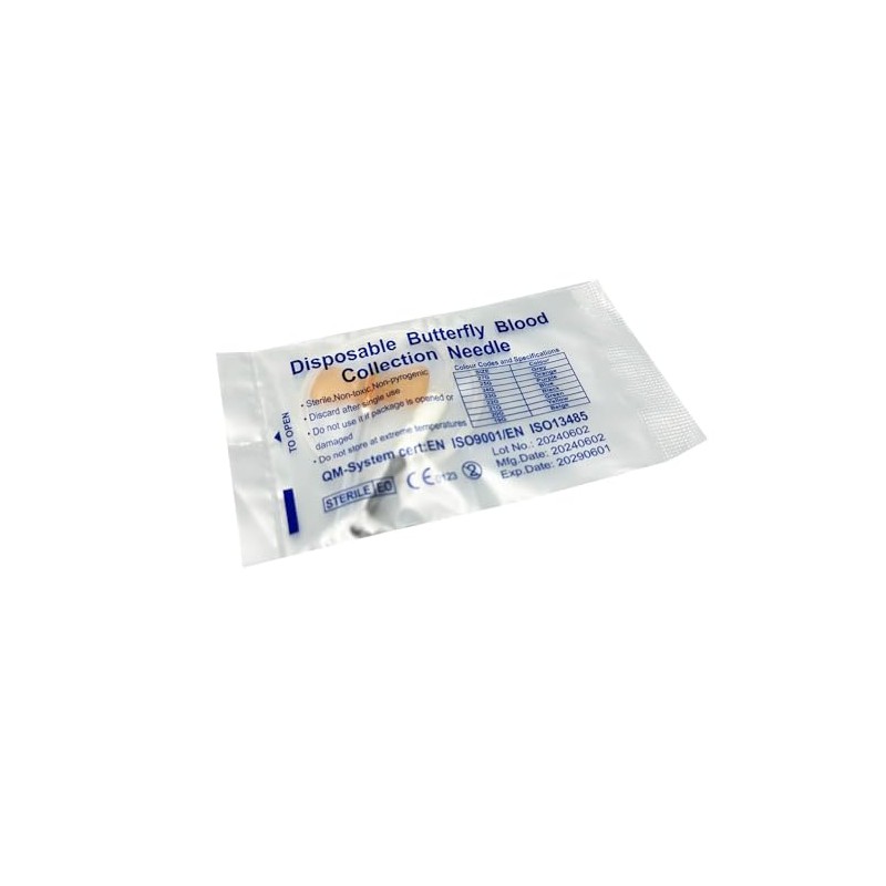 Veterinary Butterfly Shaped Blood 25g Collection Needle, Winged Blood Collection