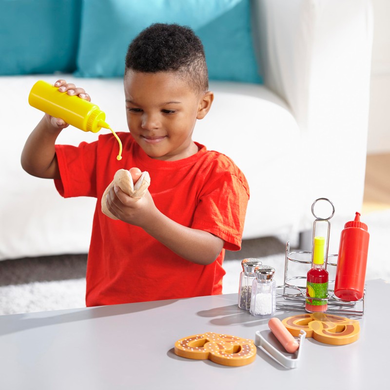 Melissa & Doug 6-Piece Condiments, Play Food Set with Kids