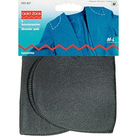 Prym 993867 Shoulder Pad Half Moon PA M-L Black, polyester, 2 x 1 x 1 cm